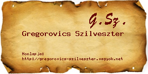 Gregorovics Szilveszter névjegykártya
